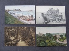 4 OLD POSTCARDS OF COLWYN BAY, PIER, PAVILION, PWLLYCROCHAN WOODS, PROMENADE