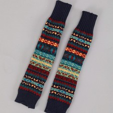 Women Arm Warmers Bohemian Knitted Long Stretchy Gloves Sleeves Mittens