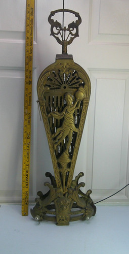 Vintage brass peacock - brass, fan