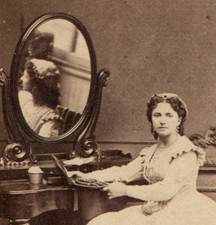London cdv lady reflection - reflection, in