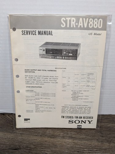 Sony str av880 stereo receiver - str-av880,