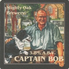 BEER MAT - MIGHTY OAK BREWERY - CAPTAIN BOB - (Cat No 020) - (2014)