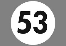 2x 40 cm race number white circle any numbers Mini Beetle Porsche classic rally 