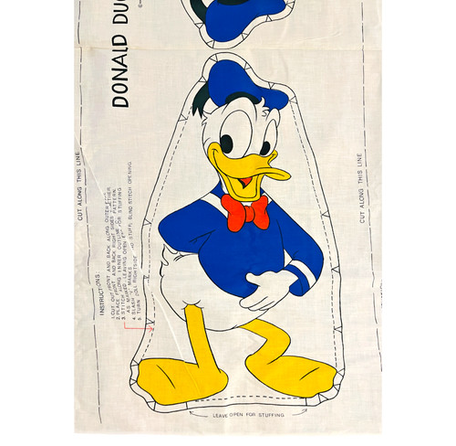 Donald duck fabric panel cut - fabric,
