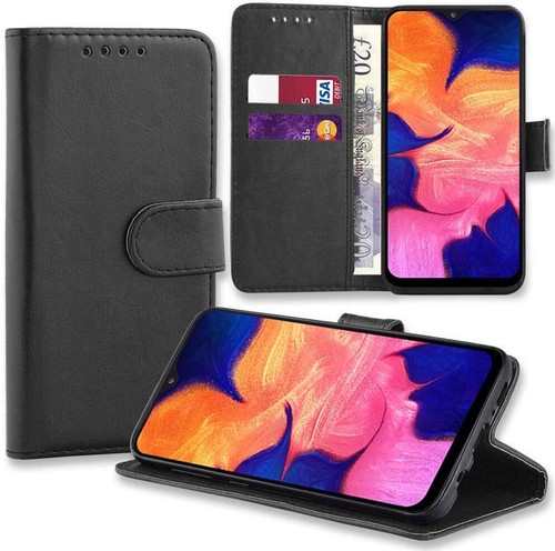 Black wallet phone case - wallet, card