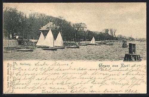 Postcard kiel seeburg - postcard, kiel,