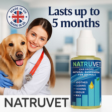 *MAX STRENGTH* Dog Ear Drops STOP Shaking Ears Itching Mites Odour Wax 30ml