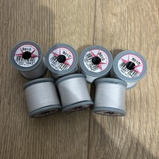 7 x Molnlycke Spun Polyester Sewing Thread 110 metres Joblot light grey 