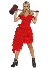 Teen Girls Suicide Squad 2 Red Dress Harley Quinn Costume Teenager Fancy Dress