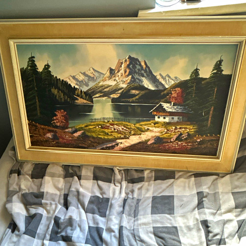 Vintage alpine landscape - vintage,