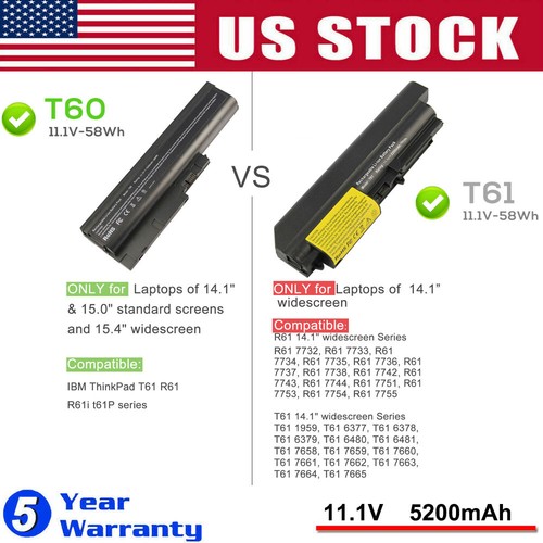 T60 t61 battery for lenovo - t61,