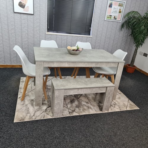 Grey dining table with - grey,
