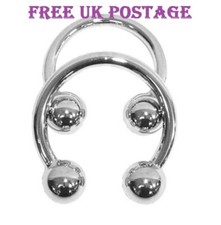 ROUND Stainless Steel  Metal Penis Horse Shoe Ring urethral erection Toys