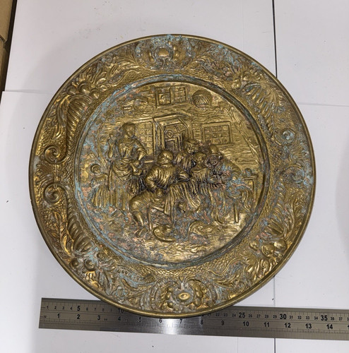Brass decorative plate wall - decorative,