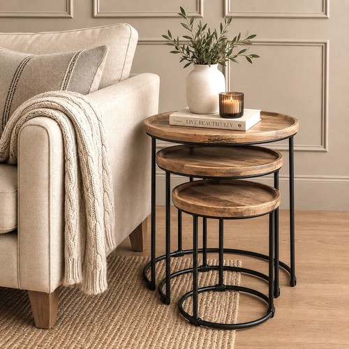 Round solid wood - nest, 3