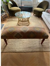 Handcrafted Kilim Upholstered Ottoman – Heritage Design Meets Comfort