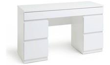 Jenson 5 Drawer Dressing Table Desk - White Gloss