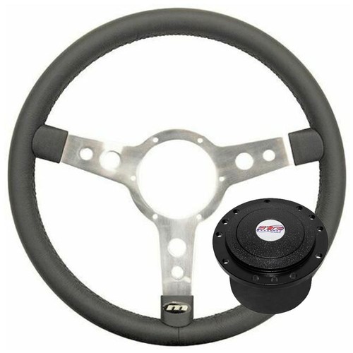 Mountney leather steering - 13",