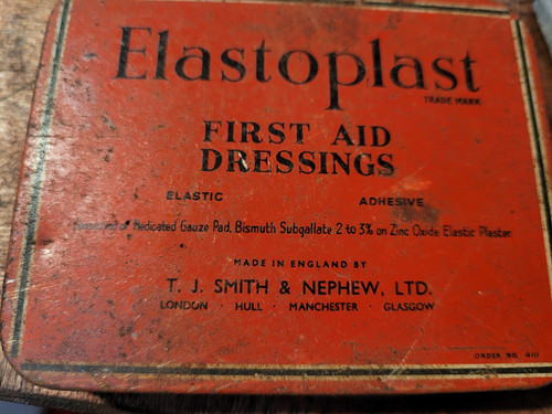 Vintage elastoplast tin - vintage, poss