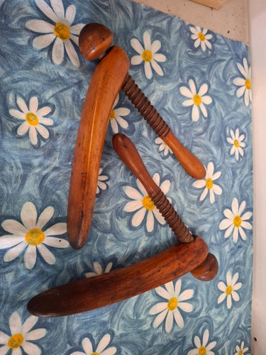 Pair vintage wooden - vintage,