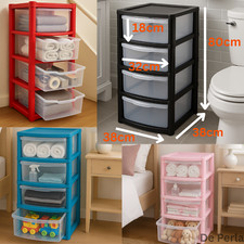 4 Drawer Plastic Storage Tower