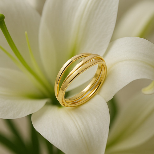 18ct gold russian wedding - 18ct, ring