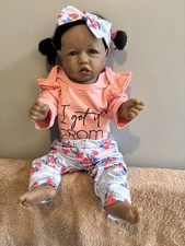 Reborn Baby Doll 22” Full Body Silicone Vinyl Girl Toddler Lovely Realistic