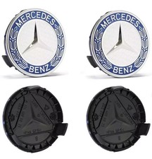 Mercedes 2.9" wheel trims – set of 4 Black or Blue