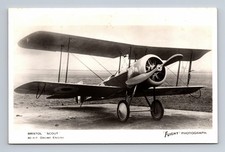 RPPC RFC RNAS Bristol Scout Biplane FLIGHT Photograph UK Postcard