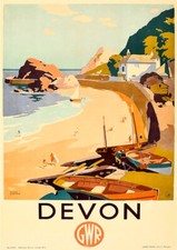 Vintage Railway Poster Devon