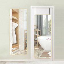 Wall Hanging Full Length Glass Mirror Over Door Framed Bedroom Dressing Mirrors