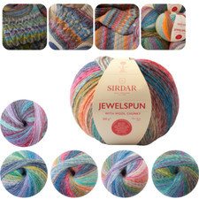Sirdar Jewelspun Chunky with 20% Wool 200g Knitting Crochet Yarn