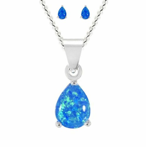 Blue opal pendant - opal,
