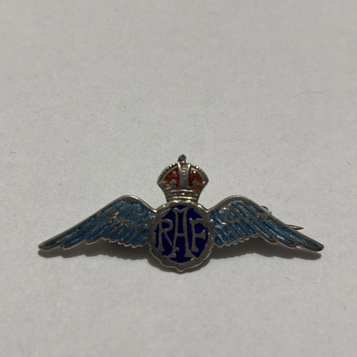 Wwii silver and enamel raf - enamel,