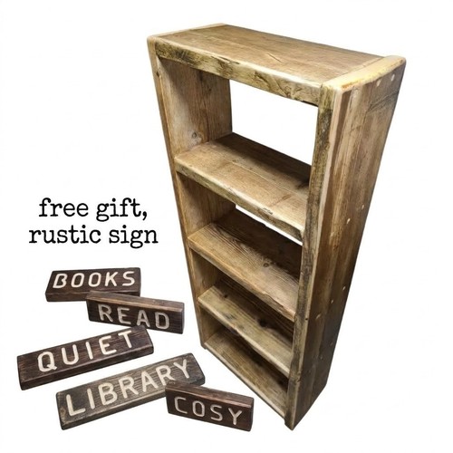 Rustic reclaimed bookcase - reclaimed,