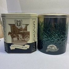 2 X Ringtone Ltd Tea Merchants Hinged Tin Tea Caddy’s 16cm Tall
