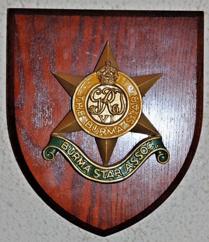 Burma star association - star, plaque