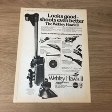 GUNS23 MAGAZINE ADVERT 12X9 WEBLEY HAWK II AIR RIFLE
