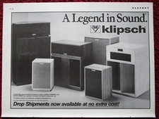 1981 KLIPSCH Stereo Speakers