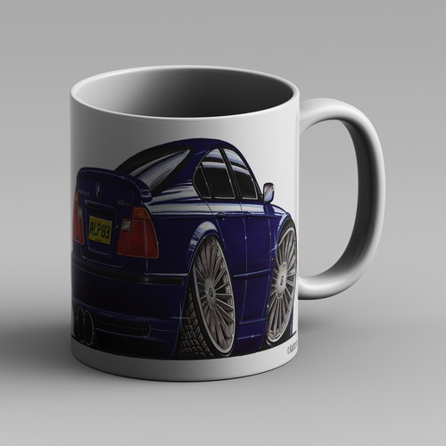 Kartoons koolart mug bmw - kartoons,
