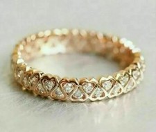 Moissanite 2CT Round Cut Heart Engagement Women's Ring 14K  Yellow Gold Plated