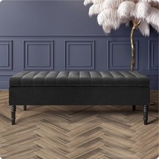 Velvet Ottoman Bench, Shoe