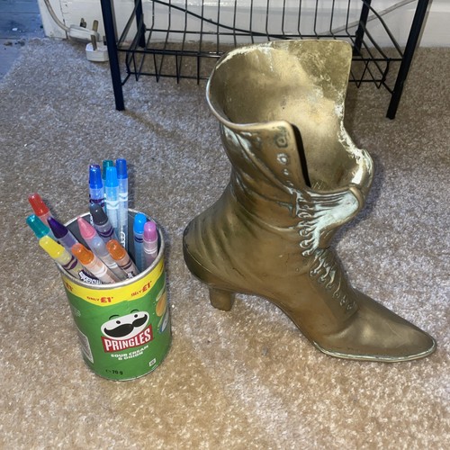Vintage brass ladys boot door - vintage,