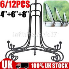 6/12PCS Iron Easel Classic Display Stand Bowl Plate Art Picture Photo Frame