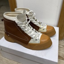 JW Anderson Lace Up Platform Boots Brown Leather UK7.5 EU41