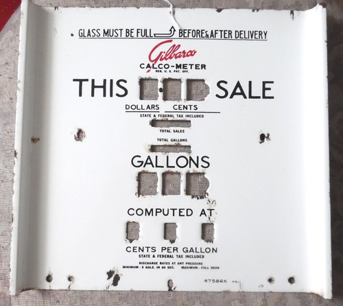 Gilbarco gas pump porcelain - gilbarco,