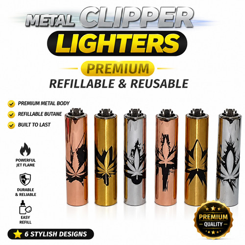 Metal clipper refillable gas - metal,