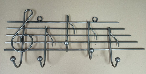 Metal music note coat rack - rack, 5