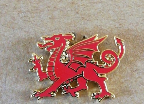 Red welsh wales draggon enamel - welsh,