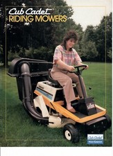 2  International  Cub Cadet Riding Mower Brochures 802 804 1104  1987
